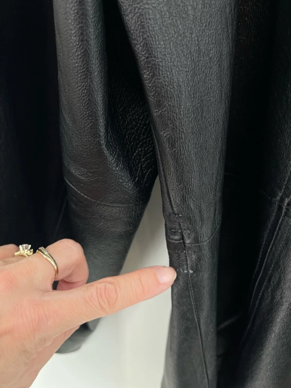 Worthington Women's Black Leather Zip-Front Jacket XL Business Contemporary - Picture 7 of 9